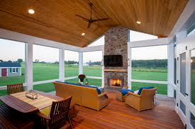 Image result for screened in patio with tv