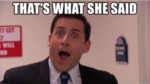 Image result for michael scott that's what she said